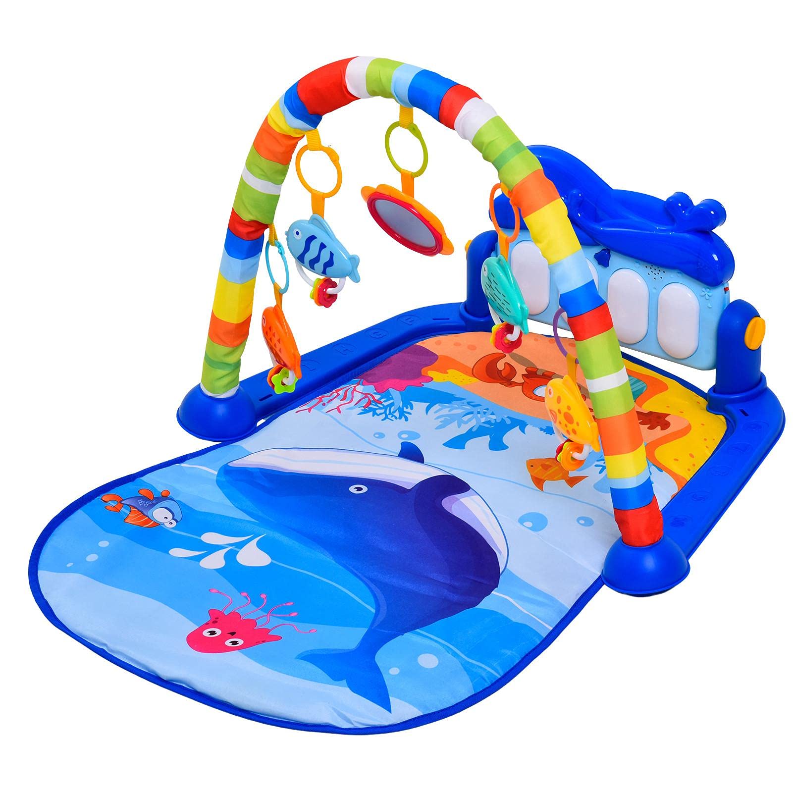 新品同様 プレイジム ベッドメリー ベビーマット プレイマット ラグ